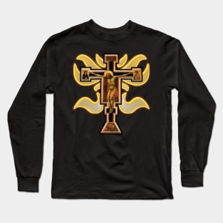 Byzantine Icon Christ on the Cross Long Sleeve T-Shirt